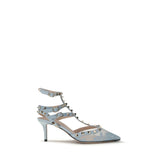 Valentino Garavani Light Blue Fabric High Heel Pumps